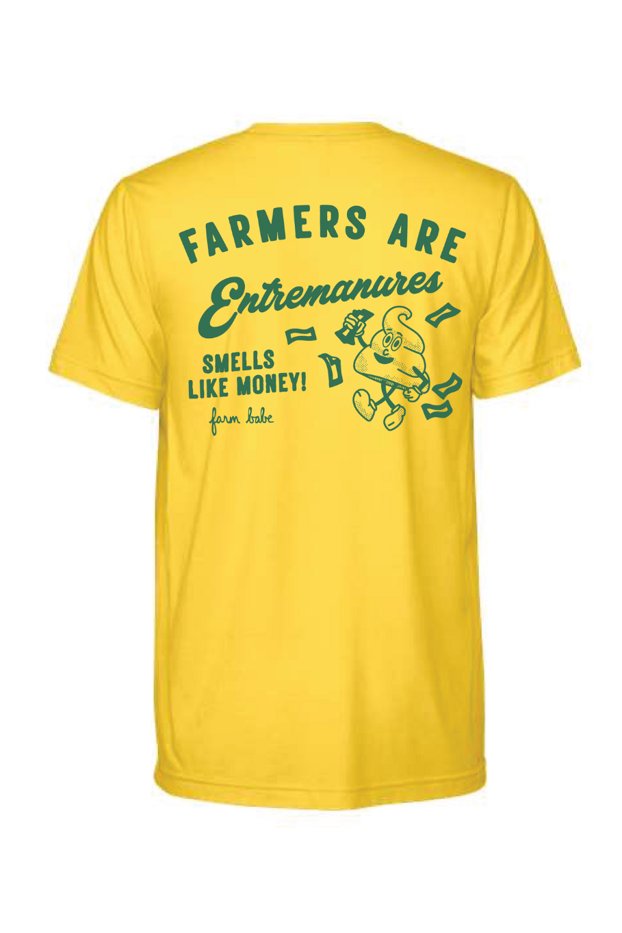 Farmers are Entremanures Farm Babe Heather Yellow Tshirt